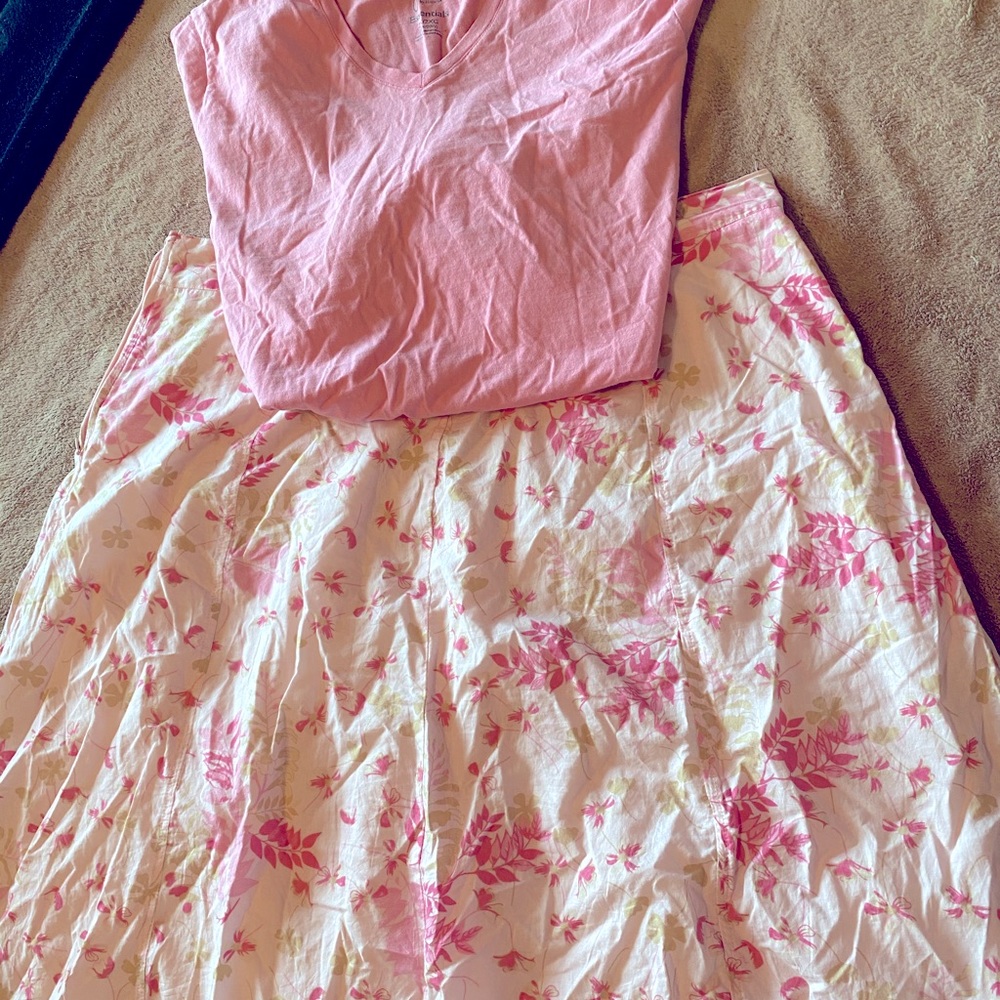 Pink skirt & blouse set